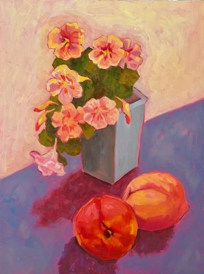 Peaches and Nasturtium
